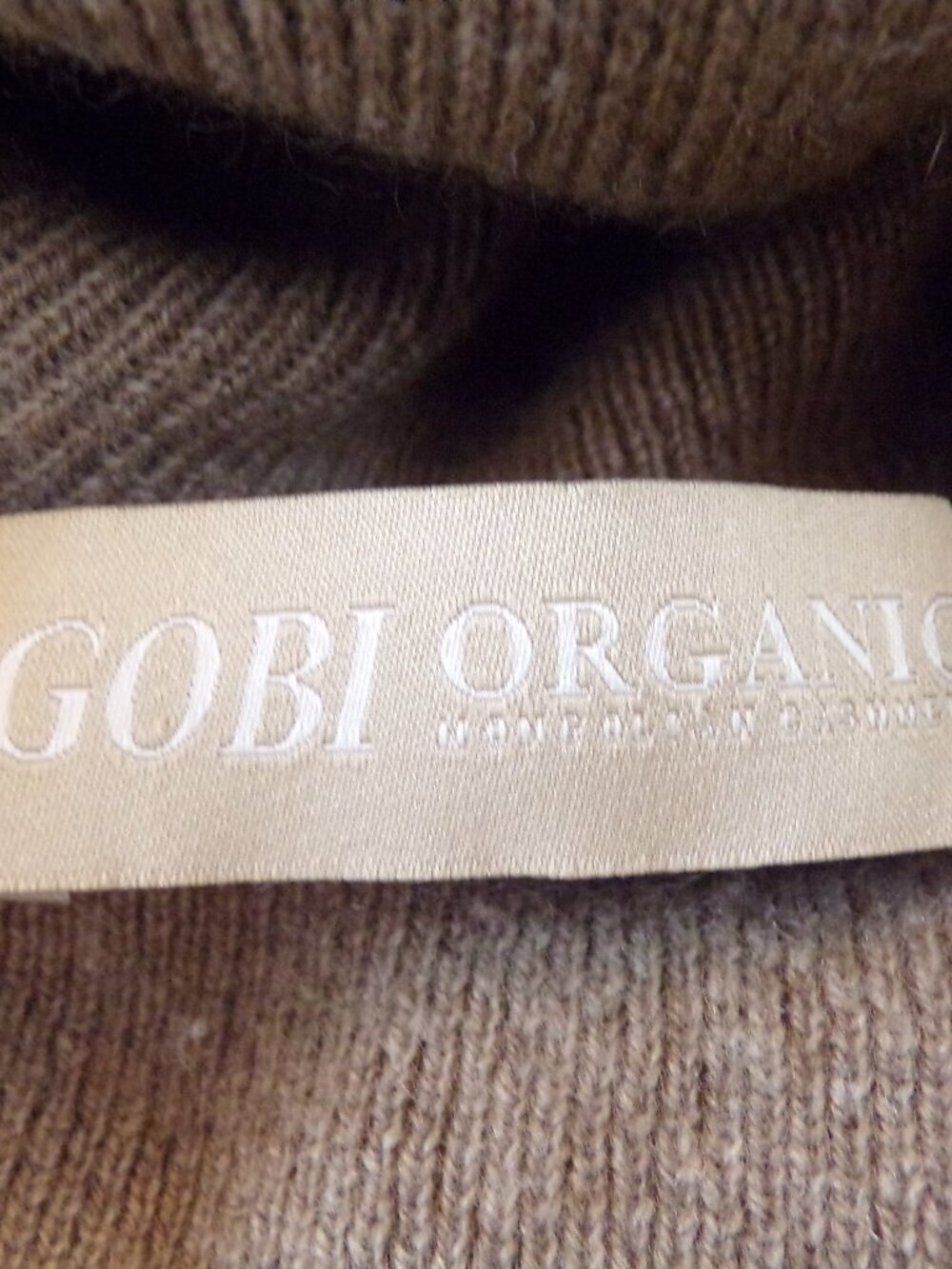 GOBI 100% Organic Cashmere Women's Turtleneck (XL) Brown Sweater - Picture 7 of 9